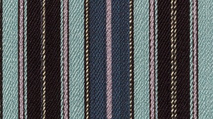 Teal Brown and Dark Blue Abstract Vertical Stripe Pattern with Subtle Glitter Accents and Intricate Textural Details Suitable for Textile Design