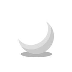 Gray Crescent Moon Icon