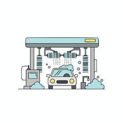 Car Washing Service Illustration