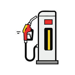 Modern Fueling Station with Gas Pump for Vehicles