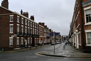 Brick building in Liverpool, UK