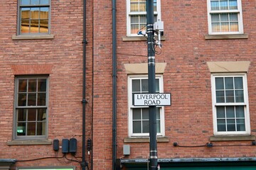 Liverpool Road in Manchester, UK