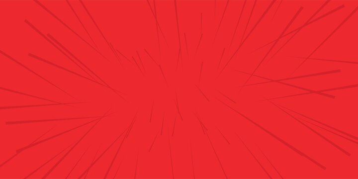 Pop art comic background lightning blast halftone dots. Cartoon Vector Illustration on red