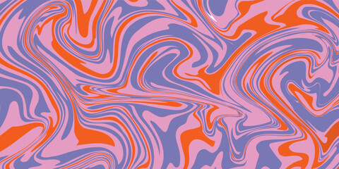 Obraz premium Grioovy psychedelic wave background for banner design. Retro 60s 70s psychedelic pattern. Modern wave retro abstract design. Rainbow 60s, 70s, hippie vector