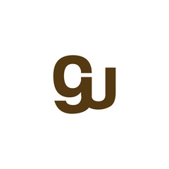 Logo Letter gu Simple Minimalist