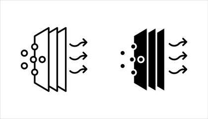 filtration icon set. air purification sign. Air Filter vector illustration on white background