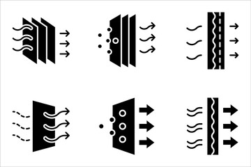 filtration icon set. air purification sign. Air Filter vector illustration on white background