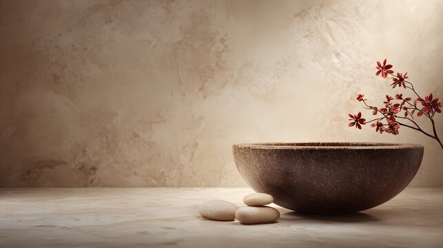 Calming zen ritual tranquil studio still life minimalist aesthetic close-up mindfulness practice