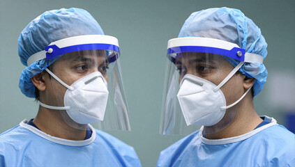 Professional Eye Protection and Face Shield Detail