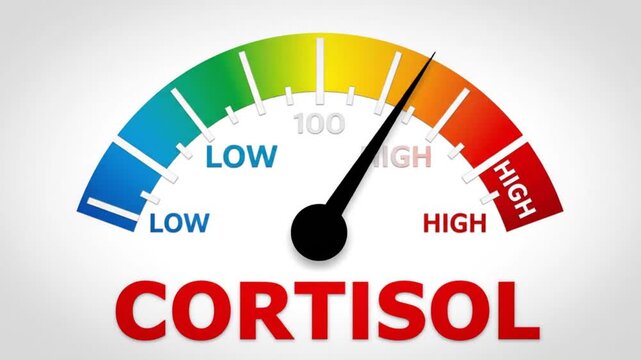 A video explaining high cortisol levels and its effects on the body