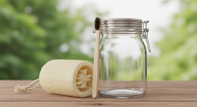 Reusable Beeswax Wrap and Glass Jar.