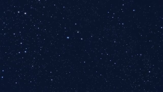 Stars rotate slowly in the night sky with gentle parallax motion seamlessly looping