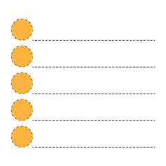 Blank infographic template with horizontal steps or options. A simple and clean layout for a list, menu, or business presentation with copy space.