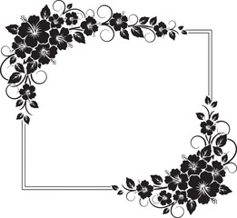 black floral frame