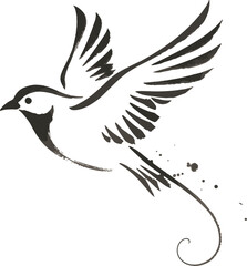 vector illustration of a dove