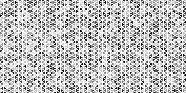 Triangular halftone background. Vector geometric technology abstract background. Halftone triangles retro pattern. Minimal 80s style dynamic tech geometric pattern.