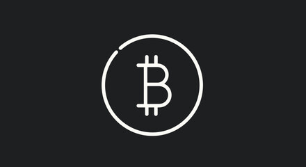 Obraz premium Bitcoin Cryptocurrency Digital Currency Symbol Icon.
