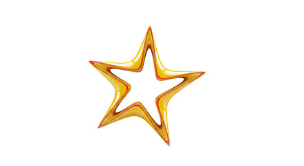 Obraz premium Glossy Yellow and Orange Star