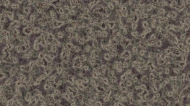 Aerial view of intricate topography landscape with motion patterns in 4K resolution