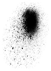Obraz premium Black Spray Paint Texture Collection Isolated on White Background