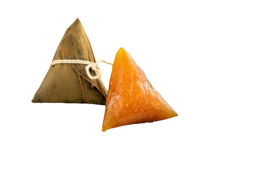 Traditional alkaline zongzi rice dumpling for Dragon Boat Festival food.