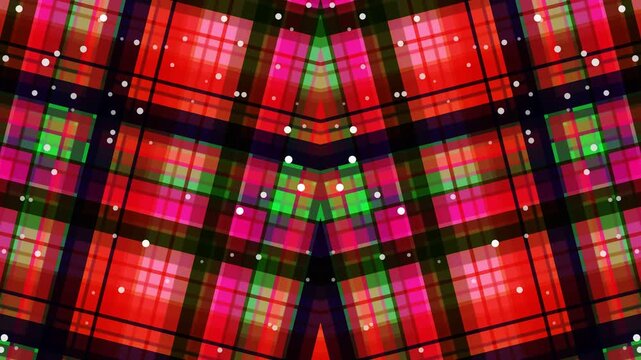 Vibrant digital landscape with vapor, motion, and grid pattern in a kaleidoscope view