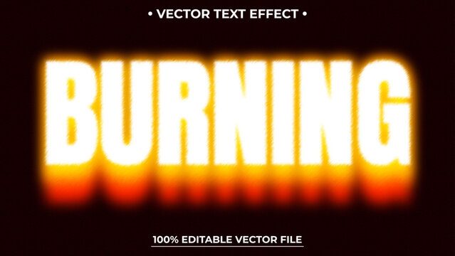 Distortion Blur Fire melting editable text effect