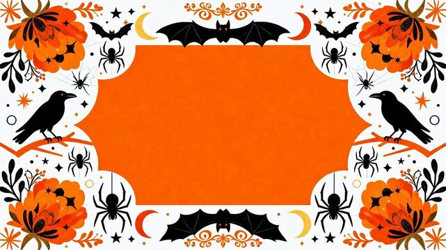 Halloween themed decorative border