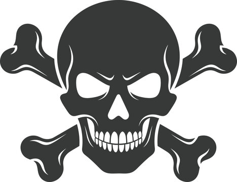 Jolly roger pirate skull and crossbones symbol