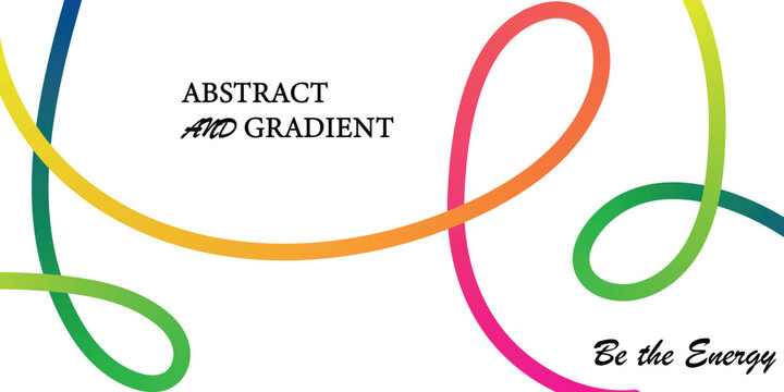 Vibrant abstract color lines pattern with vector rainbow gradient ribbons and wave shape flow lines background