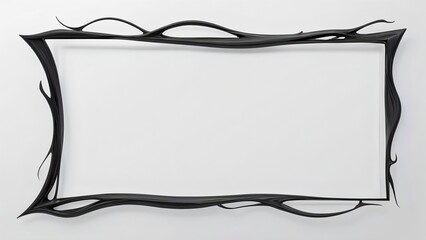 落ち着いた構成のスマートなブラック抽象フレーム