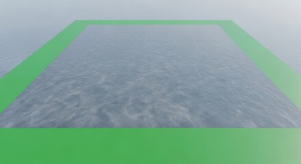 Fototapeta premium Aerial View of Ripples on Water Surface with Green Border Illustration