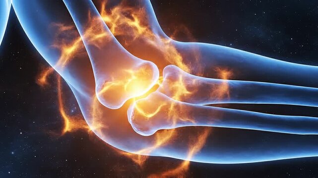 3D Elbow Joint Inflammation with Glowing Energy