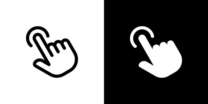 Tap icon concept with flat Black White Background. Vector illustration.