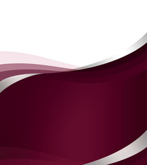 Burgundy & Silver Wave Shape Frame Design Template Transparent PNG Illustration