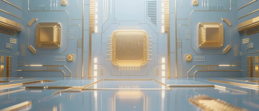 An old red door serves as the isolated entrance to the church where electric power technology and light equipment meet the industry of home computer ports and white switches