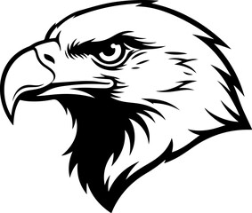 Obraz premium Majestic Bald Eagle silhouette vector illustration