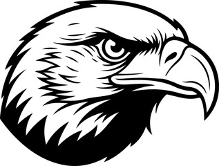 Obraz premium Majestic Bald Eagle silhouette vector illustration