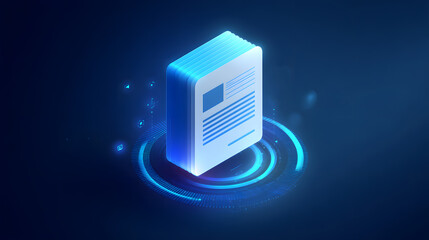 Tech-inspired 3D file icon