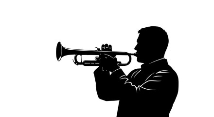 Man Playing Trumpet Silhouette Music. © Payu