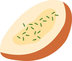 garlic bread food illustration