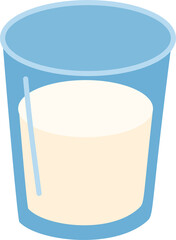 glass of milk illustration