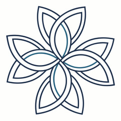 Abstract Healthcare Cross Symbol from Curved Lines