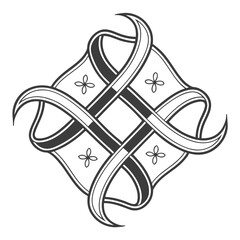 Interwoven Ribbon Square Logo with Clean Intersections