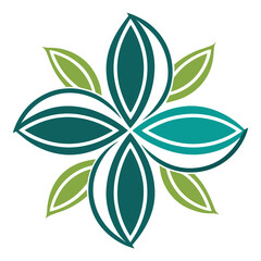 Modern Geometric Eco Logo with Overlapping Shapes