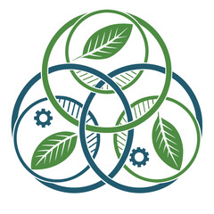 Sustainable Energy Logo with Circular Motion