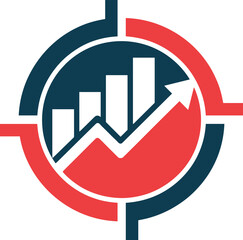 Fototapeta premium Business growth strategy financial success market trends analysis