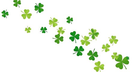 Fototapeta premium St patrick's day shamrocks and four leaf clover celebrations