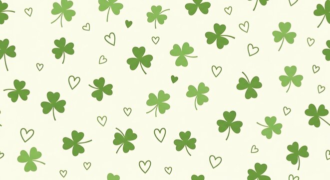 St patrick's day shamrock clover pattern background