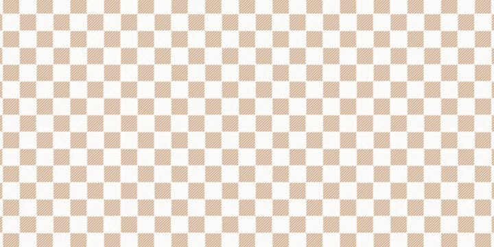 Futuristic Gingham seamless pattern. Beige and white vichy background texture. Checkered tweed plaid repeating wallpaper. Futuristic